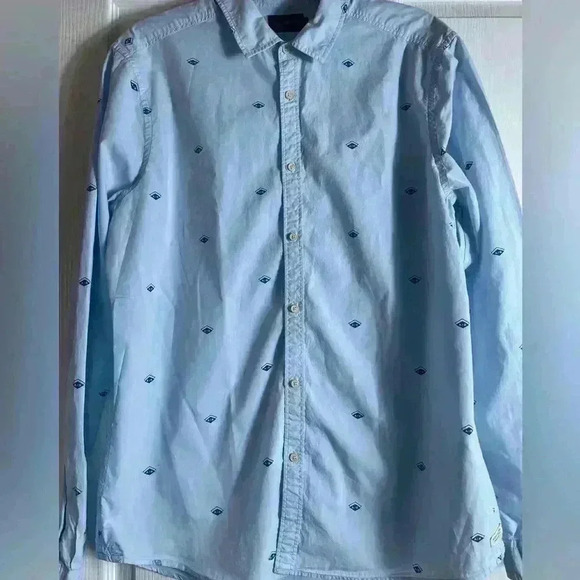 Scotch & Soda Men’s Long Sleeve Button Down Casual XL Slim Shirt - Picture 1 of 12